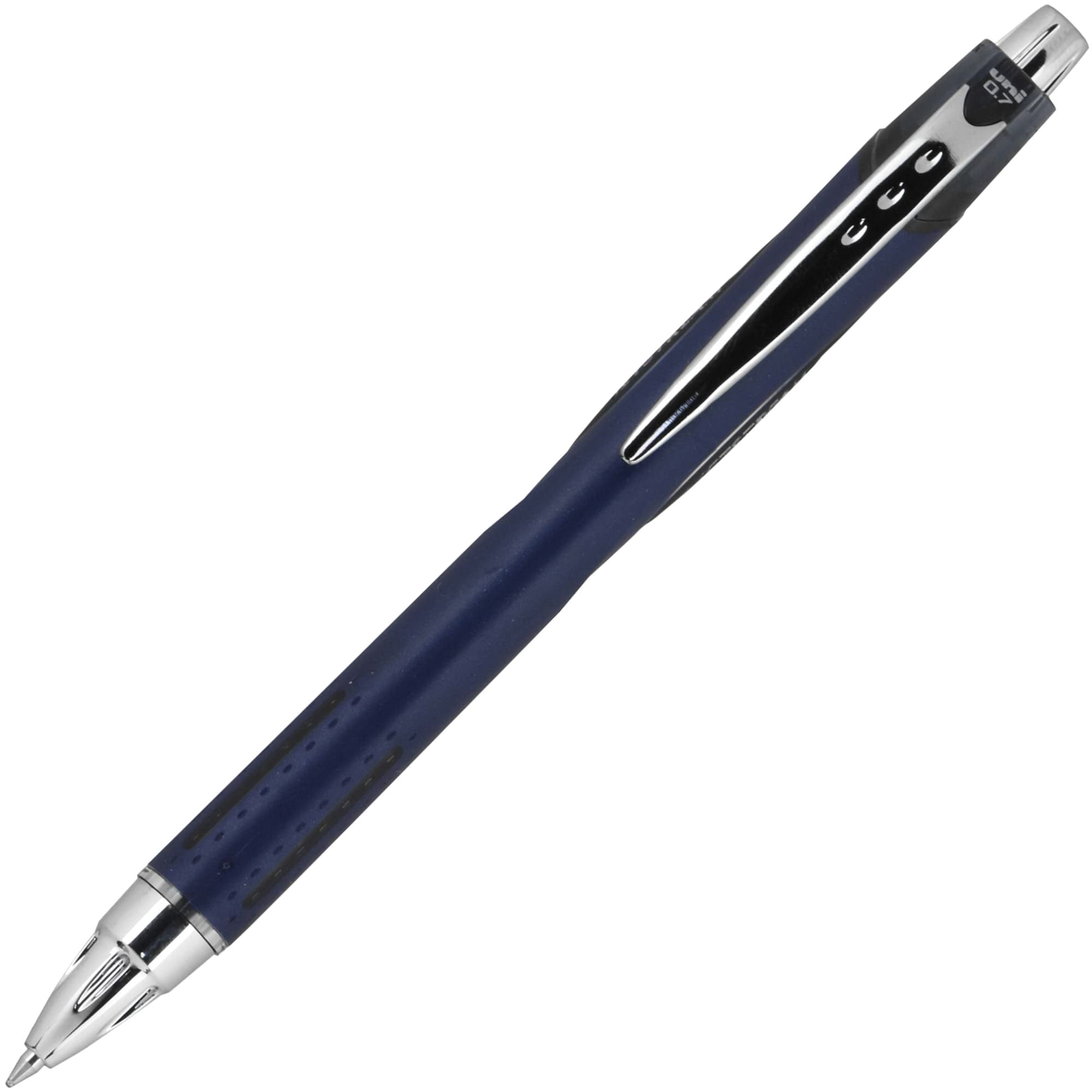 uni-ball® Jetstream™ RT Retractable Ballpoint Pens, Fine Point, 0.7 mm, Blue Barrel, Black Ink, Pack Of 12