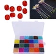 thumbnail image 4 of Kit de cuentas sueltas ANGGREK cuentas de vidrio 24 cuentas de semillas de vidrio 1100 piezas, 4 of 8