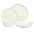 thumbnail image 3 of Gibson Home Summer Shades 16 Piece Plates and Bowls Dishes Service for 4 Porcelain Dinnerware Set - White, 3 of 16