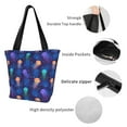 thumbnail image 3 of Lsque Jellyfish colorful Pattern Beach Tote,Shoulder Handbag,Spacious Tote Bag,Lightweight Travel Bag,Versatile Shopping Bag, 3 of 6