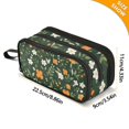 thumbnail image 4 of FORMRS Pencil Case with 3 Compartments Zipper Pouch, Elementary School Level and up, Orange Flowers, 4 of 8