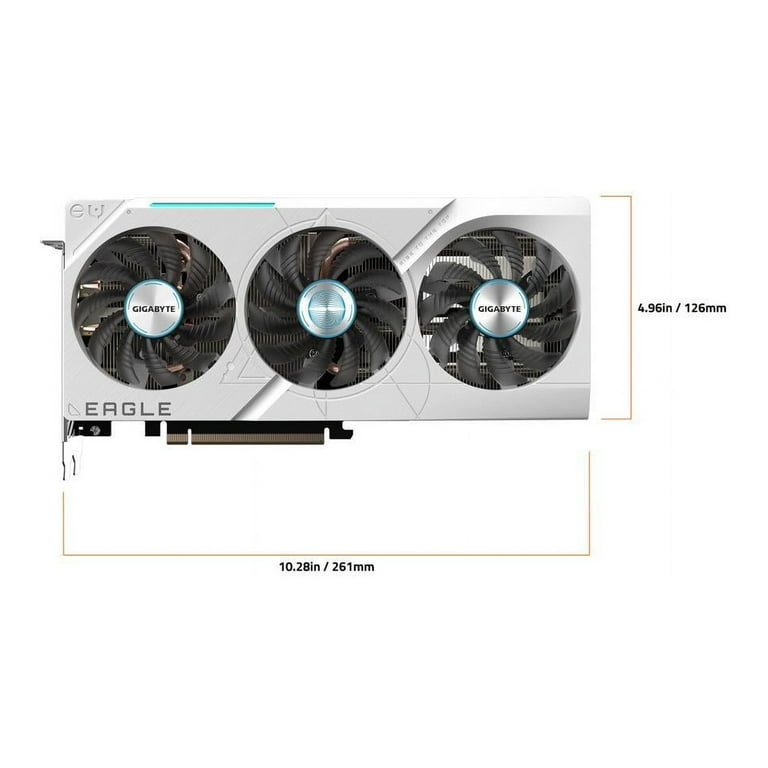 GIGABYTE GeForce RTX 4070 SUPER EAGLE OC ICE 12G GPU, 3x WINDFORCE