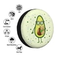 thumbnail image 4 of Fotbe Avocado with Glasses Funda de Llanta de Repuesto con Estampado, Engrosada, Ajuste Universal para Jeep, Remolque, RV, SUV, Camión-16 inch, 4 of 6