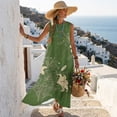 thumbnail image 5 of Xixirimido Lily Flower Green Print Women Maxi Dresses Casual Summer Dresses Tank Long Flowy Sleeveless Sundresses with Pockets Beach Vacation Outfits, XX-Large, 5 of 7