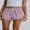 Light Purple, variant on Rdhnmea Women’s Striped Print Boxer Shorts Elastic Waist Lace Trim Shorts