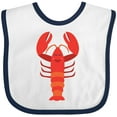 thumbnail image 3 of Inktastic Lobster Distressed Ocean Creature Boys or Girls Baby Bib, 3 of 4