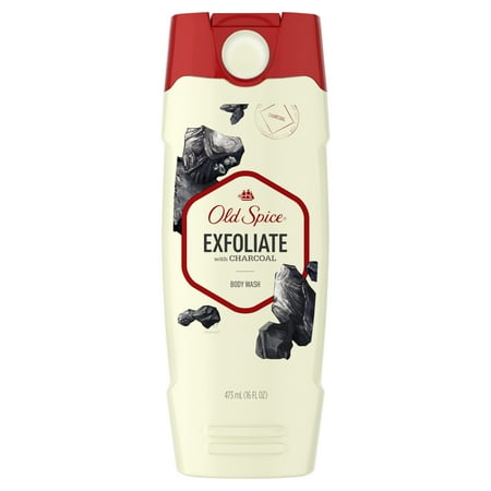 Old Spice Hydrating Body Wash - Old Spice Body Wash for Men Exfoliate with Charcoal Scent Inspired by Nature 16 oz