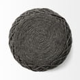 thumbnail image 2 of Mercana Allium Pouf Dark Gray Wool Diamond Pattern Cylindrical Pouf 68731, 2 of 7