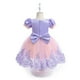 thumbnail image 3 of Vestido de Rapunzel para niña con mangas abullonadas bordadas en el lateral, disfraz infantil, 3 of 5