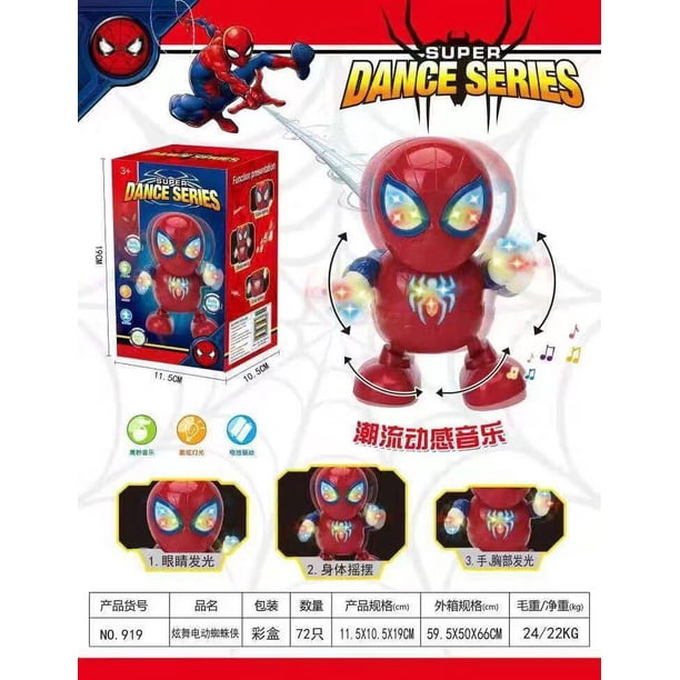 Figura de acción de los vengadores para niños, juguete de Robot de luz de baile electrónico, Iron Man, Spider-man, regalo de Navidad, nuevo Fivean unisex