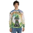 thumbnail image 4 of Happy St. Patrick’s Day Schnauzer with Green Hat Shamrocks Rainbow All Over Print 3D Sweatshirt Unisex Merch Miniature Schnauzer Dog Lover - 03007, 4 of 6