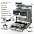 thumbnail image 3 of 20 Bar Semi-Automatic Espresso Machine with Built-in Grinder & Milk Frother, 2.8L Removable Water Tank for Cappuccino, Latte, Home and Office Use, 3 of 8