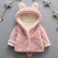 thumbnail image 5 of XBASW Newborn Infant Baby Fleece Hooded Jacket Winter Warm Coat Cotton-Padded Warm Outerwear for Girls Boys 0-4T, 5 of 7
