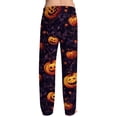 thumbnail image 4 of Satingcolo Men's Halloween Print Pajama Pants,Loose Fit Drawstring Halloween Sleepwear Drawstring Loungewear Halloween Gifts for Men, 4 of 6