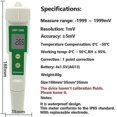thumbnail image 4 of Digital Tester 169E ORP/Redox Tester ORP Tester Potential Positive and Negative ORP Meter High Preci, 4 of 5