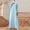Blue, variant on Awdenio Womens Flowy Long Sleeve Dresses on Women's Fashion Turndown Collar Loose Long Sleeve Solid Ankle-length Dress Long Dress