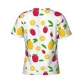 thumbnail image 6 of Vsdgher Strawberry and Lemon Print Men's Dry Fit Mesh Athletic Shirts Moisture Wicking Tennis T-Shirt Tops, 6 of 9