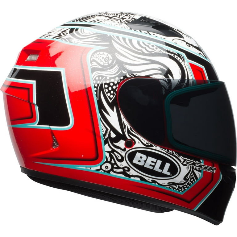 Bell Qualifier Tagger Gloss White Black Red Splice Helmet