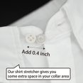 thumbnail image 4 of Collar Extenders 6Pcs Neck Button Extender Elastic Extenders for Dress Shirt Trouser Coat, Clear, 4 of 12