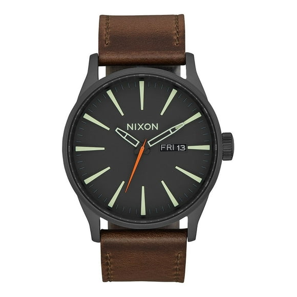 Reloj Nixon Unisex Sentry Leather Negro A1052736
