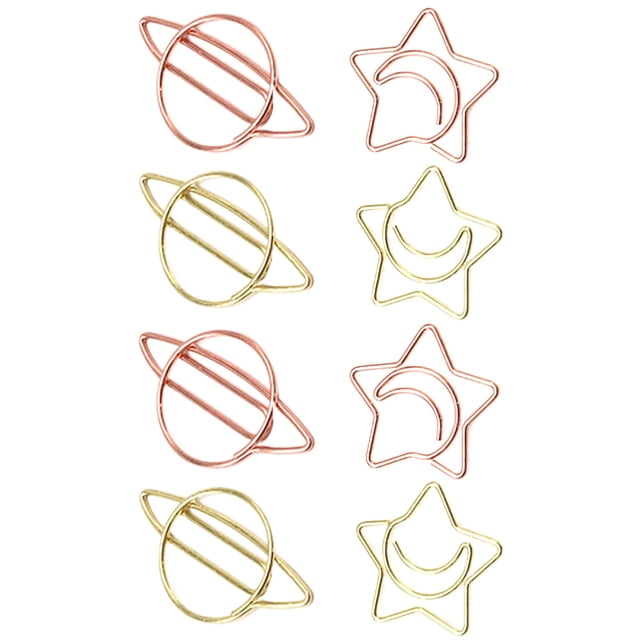 WEUVEB 8Ud Clips Office Supplies Metálicos Multiusos Para Documentos Con Adorable Y Uso Práctico