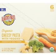 Earth's Best Organic Stage 3 Baby Food, Cheesy Pasta with Veggies, 3.5 oz Pouches (6 Pack)