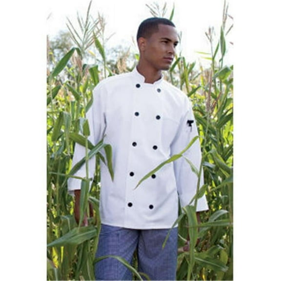 0405-2510 6XLarge Moroccan Chef Coat 10 Buttons in White