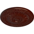 thumbnail image 3 of Ekena Millwork 20 1/4"OD x 1 1/2"P Lunel Ceiling Medallion (Fits Canopies up to 3 3/4"), Hand-Painted Brushed Mahogany, 3 of 6