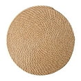 thumbnail image 1 of Napperon en Lin Tissé à la Main - Protecteur de Table Résistant à la Chaleur de 5 Pouces (12 cm), Conception Tissée Antidérapante pour Tasses, Assiettes et Théières - Tapis de Salle à Manger Décoratif à Texture Naturelle, 1 of 6