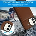 thumbnail image 3 of Mantto Back Wallet Case for iPhone 11 - Premium PU Leather Phone Case with Card Holder - Shockproof RFID Blocking Flip Kickstand Full Body Protection Cover for iPhone 11 - Brown, 3 of 10