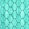 thumbnail image 1 of Ahgly Company Machine Washable Indoor Square Trellis Turquoise Blue Modern Area Rugs, 7' Square, 1 of 4
