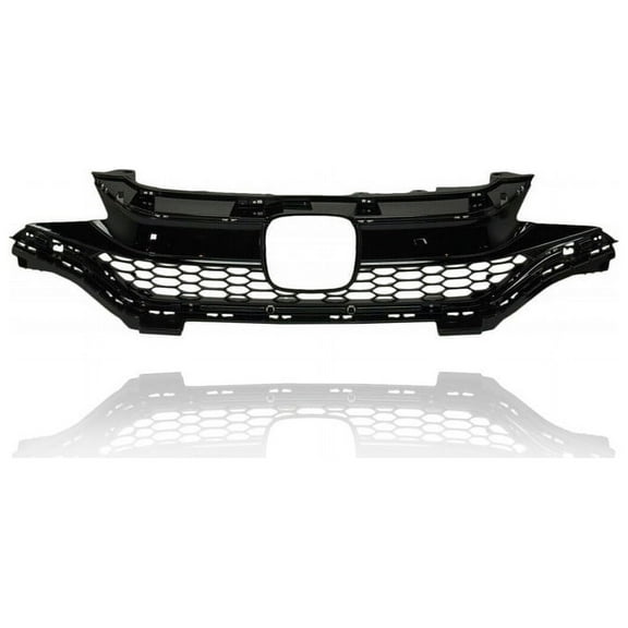 Grille - Compatible/Replacement for '18-20 Honda Fit - Main Upper Glossy Black Frame, With Emblem Provision - 71121T5RA50