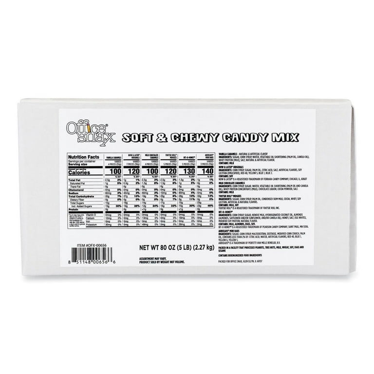 Candy Assortments, Soft and Chewy Candy Mix, 5 lb Carton Candy Assortments, Soft and Chewy Candy Mix, 5 lb Carton