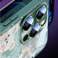 thumbnail image 3 of Designed for iPhone Case,Luxury Tempered Glass Oil Bear Pattern Camera Lens Protection with Hand Wrist Shockproof Protective Cover Phone Case (Purple,iPhone 12 Pro), 3 of 5