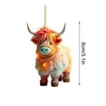 thumbnail image 3 of dajkiuy Cartoon Cow Decorative Hanging Ornaments for Christmas Tree, Lovely Animal Home Decor Cars Backpacks Acrylic Highland Cow Pendants Christmas Tree Decorations, 3 of 5