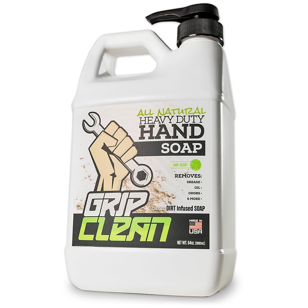 Grip Clean All Natural Heavy Duty Hand Soap Half Gallon Countertop