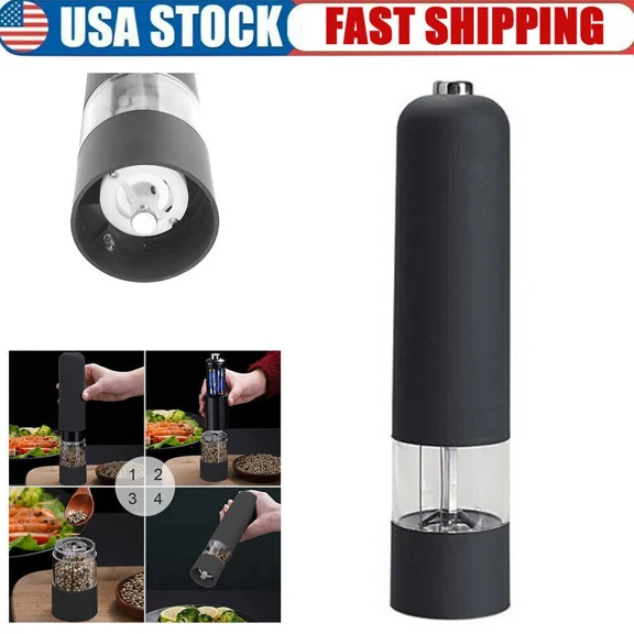 Electric Spice Salt Pepper Mill Grinder Muller Automatic Adjustable Kitchen Tool