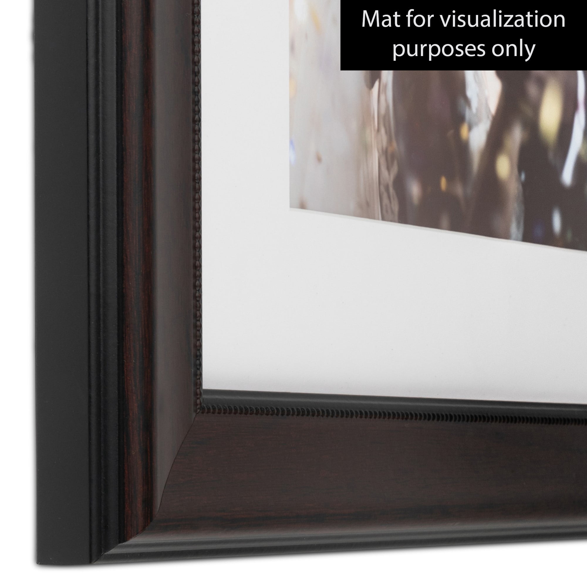 ArtToFrames 18x24 Inch Mahogany and Burgundy Picture Frame, This Brown MDF Poster Frame is Great for Your Art or Photos, Comes with 060 Plexi Glass (4211)