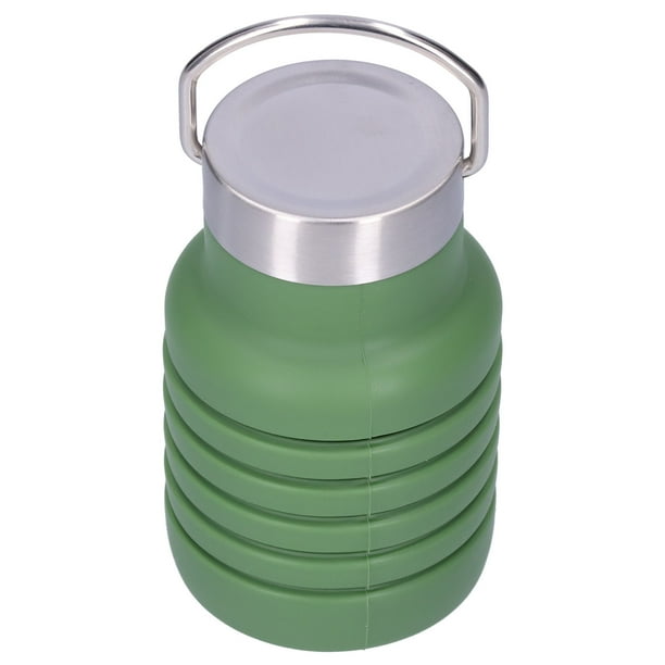 Contenedor de agua deportivo, 500 ml, botella de agua de silicona plegable, taza de agua de silicona diseñada para precisión