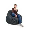 thumbnail image 2 of Big Joe Chilloway Foam Filled Structured Bean Bag Chair Lounger, Charcoal Honeycomb, 2 of 9