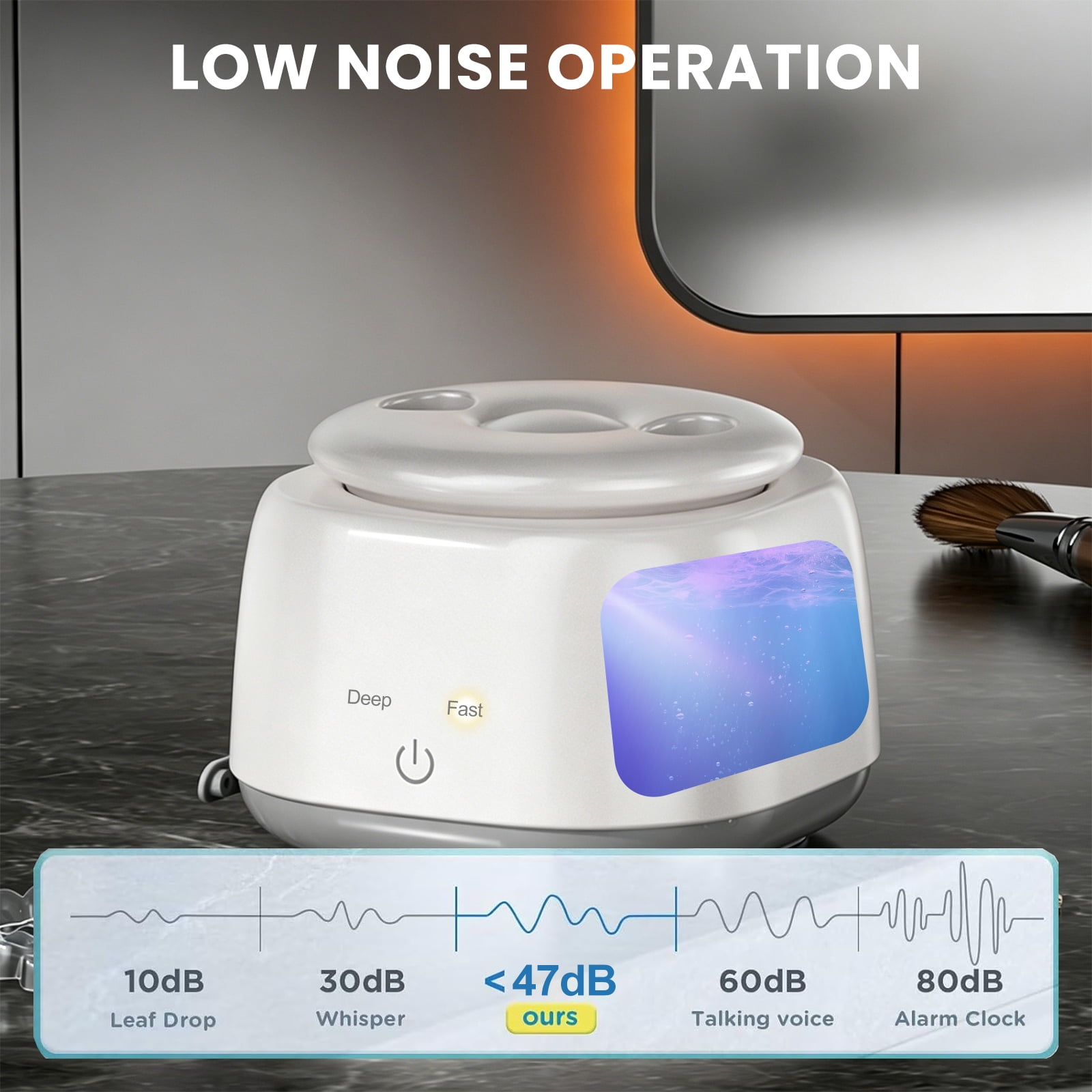 Ultrasonic Cordless Water Flosser, 2 Modes Portable Oral Irrigator with 250mL Detachable Tank, Rechargeable Waterproof Teeth Cleaner for Home and Travel