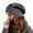 Black, variant on harmtty Fashion Women Autumn Winter Hat Scarf Set Windproof Cold Prevention Soft Thick Fleece Lined Scarf Beanie Hat Beige