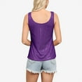 thumbnail image 4 of Women's Sequin Tank Top Sleeveless Scoop Neck Sparkly Party Blouse - Small, Purple, 4 of 6