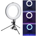 thumbnail image 4 of Luz de relleno de espejo de 8 pulgadas Luz de anillo RGB con trípode de escritorio para fotografía en vivo, 4 of 8