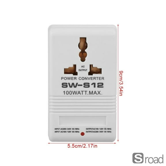 100W Voltage Converter Transformer, Step Up/Down 110V/120V To 220V/240V For Travel, Dual USB Power Adapter For Global Electronics,1pcs