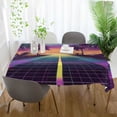 thumbnail image 3 of Yayeee Tablecloths 54" x 54" Rectangle Wrinkle Resistant Party Table Cover, Neon Road, 3 of 8