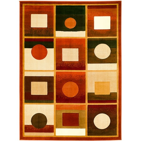 Allstar Rugs Orange Black Area Rug This On Opens A Dialog That Displays Additional Images For Product With The Option To Zoom In Or Out