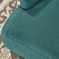thumbnail image 4 of GDF Studio Maggie Contemporary Tufted Dining Chairs, Set of 2, Dark Teal Fabric and Espresso, 4 of 12
