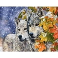 thumbnail image 1 of Loups dans la Neige - Peinture Diamant DIY, 1 of 6