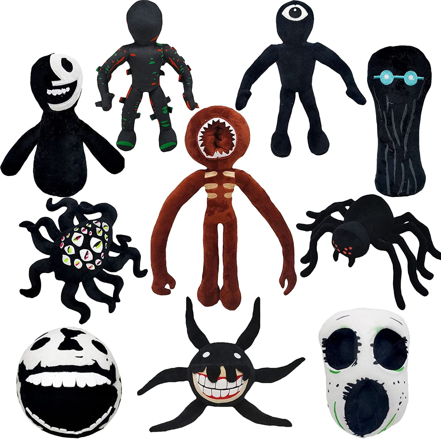 New Monster Horror Game Doors Plushies,Doors Plush Toys,Door Screech  Plush,Doors Figure Plushie, Birthday Gift for Kids and Adults (New Screech)